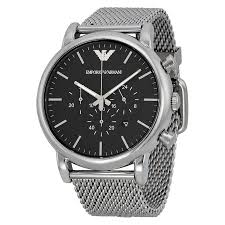 Emporio Armani Classic Chronograph Black Dial Men S Watch Ar1808 In 2020 Watches For Men Classic Watches Emporio Armani