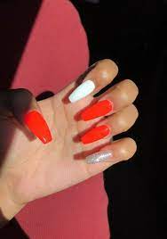 Pin By Heather Gereaux On Nails Red Acrylic Nails Acrylic Nails Best Acrylic Nails
