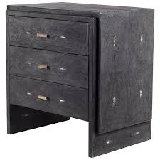 Shop rh shagreen nightstand at target™. Iconic Bedside Table With Beveled Drawers In Black Shagreen By R Y Augousti For Sale At 1stdibs