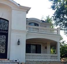 Balustrade Design For Patio And Balcony Of This Residential Home Www Coralcast Com Balustrade Design Concrete Patio Designs Balcony Design