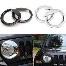 Exterior Car Styling Abs Chrome Angry Bird Style Bezels Front Light Headlight Trim Cover Sticker For Jeep Patriot 11 Jeep Patriot Jeep Patriot Accessories Jeep