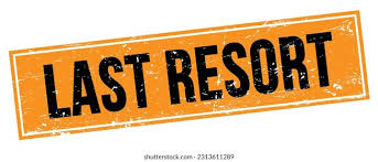 Last Resort Text On Black Orange Stock Illustration 2313611289 |  Shutterstock