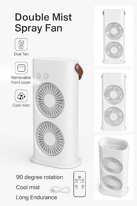 MySetu Portable Double Ended Mist Spray Fan for Cooling