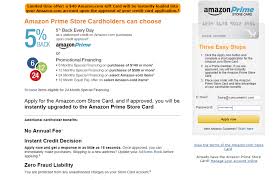 Check spelling or type a new query. Amazon Adds 5 Cash Back For Prime Members To Store Credit Card Consumerist