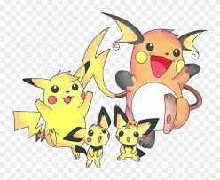 Pichu, pikachu and raichu electrify the air around them with their cuteness! Raichu Pikachu Pichu Pokemon Go Clipart 1582452 Pikpng