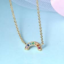 From $52.00 usd $142.95 usd. Dainty Gold Rainbow With Multi Colored Stones Pendant Necklace Buy Wholesale Products With No Moq Supplied