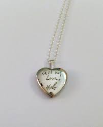 Personalized Handwriting Engraved Heart Locket In Sterling Silver Up To 15 Characters Engraved Heart Locket Jewelry Handwriting Necklace Custom