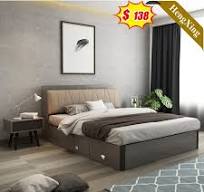 Mueble moderno cama doble para dormitorio principal cama sencilla moderna
