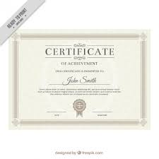 Green & yellow modern excellence certificate. Elegant Certificate Template Free Vectors Ui Download