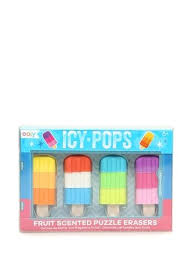 Icy Pops Puzzle 4lu Meyve Kokulu Silgi Seti Puzzle Meyve