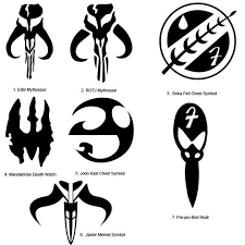 Star Wars Mandalorian Themed Vinyl Star Wars Symbols Star Wars Tattoo Mandalorian