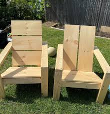 These free adirondack chair plans will help you build a great looking chair in just a few hours. Ana White S 2x4 Diy Modern Adirondack Chairs Modified Made By Carli