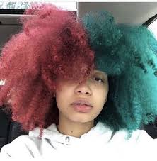 Beautifulenergy Dyed Natural Hair Natural Hair Styles Split Dyed Hair
