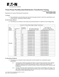 Three Phase Pad Mounted Distribution Transformer Fusing