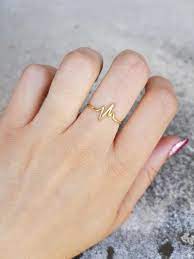 Heartbeat Gold Ring Pulse Ring Love Ring Heartbeat Ring Rose Gold Ring Pulse Sterling Silver Ring Adjustabl Heart Beat Ring Gold Rings Jewelry Gold Rings