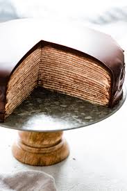 Chocolate Crepe Cake Recipe Chocolate Crepes Crepe Cake Crepe Cake Recipe