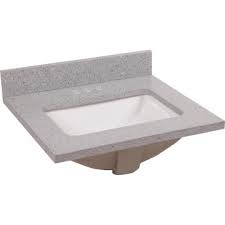 Bathroom top vanity tops rosalia 37 vanity top. Modular Vanity Tops 37 X 22 Solid White Cultured Marble Vanity Top And Bowl Hd Supply