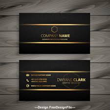We can customize any of our designs to work with your logo and color scheme. Elegant Black Gold Business Card Design Vector Free Download