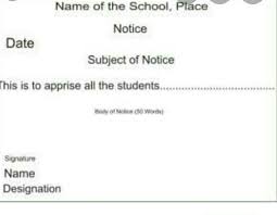 Points to remember while writing a notice. Format For Notice Writing Brainly In