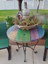 Unicorn Spit Table Sanded And Washed The Electric Spool Top While It Was Wet I Stained Each Board With A Differe Unicorn Spit Stain Unicorn Spit Restore Wood