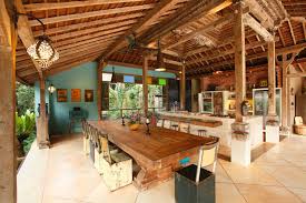 Outdoor Kitchen And Dining Room With A 4m X 1 5m Dining Table And Chairs From Recycled Oil Cans Dining Room Design Outdoor Kitchen Design Kitchen Design