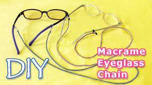 メガネストラップの超簡単な作り方 macrame eyeglass chain with beads tutorial マクラメ編み braccialetti macrame braccialetti macrame