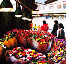 Maybe you would like to learn more about one of these? Flower Market Pike Place Market Seattle Wa Painting By Marti Green