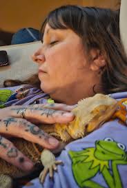 Honestly was petrified of them before we owned one,I just find him so  interesting and cool,few nights ago was first time he spent few hours  laying