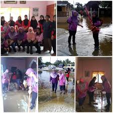 Semangat gotong royong di lingkungan rumah, desa/kelurahan, dan sekolah anda. Program Gotong Royong Membersihkan Rumah Mangsa Banjir Pdt Kampar E Tanah Perak