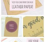 How to print on faux leather paper? < with my hands - Dream