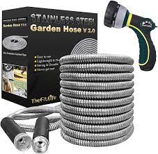 Many garden hoses need to be carefully wrapped and taken care of, and although an expandable one still needs some care, it has a lot of safeguards and conveniences build right into it. Buy Thefitlife Flexible Metal Garden Hose Upgrade Leak And Fray Resistant Design Stainless Steel Water Hose With Solid Fittings And Sprayer Nozzle Lightweight Kink Free Durable Easy Storage 25 Ft Online
