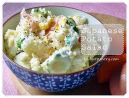 Creamy Potato Salad With Mashed Egg Corn Peas Carrots Japanese Cucumber Mayonnaise And Black Pepper Japanese Potato Salad Potato Salad Creamy Potato Salad