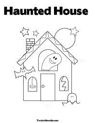 The haunted house coloring sheet: Haunted House Coloring Page Halloween Coloring Pages House Colouring Pages Halloween Coloring