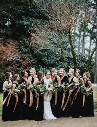 Black Velvet Bridesmaids Dresses Velvet Bridesmaid Dresses Atlanta Photographers Georgia Wedding Photographer