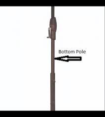 The closing and opening are easy and light thanks to the double pulley. Replacement Bottom Pole