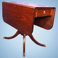 Antique Drop Leaf Table Lion Pull Dining Console Sofa Game Etsy