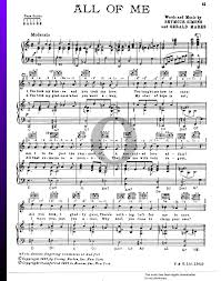 The style of the score is pop. All Of Me Sheet Music Piano Voice Guitar Pdf Download Streaming Oktav