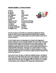 Cinco de mayo is about la batalla de puebla (the battle of puebla) of 1862. Spanish Reading El Cinco De Mayo Language Resources Cinco De Mayo Spanish Reading