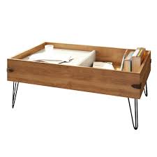 This coffee table with drawers and shelves has been rigorously tested to meet the standards for safety, performance, and durability and is backed by a 1 year. Iron Wood Coffee Table With Sliding Tray Rustic Industrial Design Furnishinings