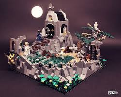 Duel At The Graveyard Lego Lego Display Lego Furniture