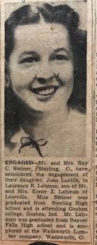 Joan Lucille Steiner Lehman (1933-1980)