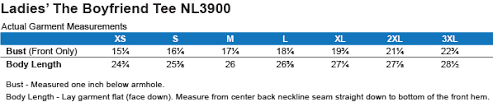 Mylocker Net Size Chart Next Level T Shirts Size Chart Next