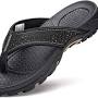 GUBARUN Flip Flops For Men,Leather Mens Sandals- Comfortable Sandal Arch Support(Khaki, 12) from www.amazon.com