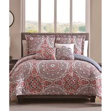 68 in x 90 in 1. Lynn Coral Grey 5pc Oversized Comforter Sets Overstock 27126304