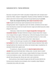 Sebenarnya banjir mungkin saja tidak akan terjadi, jika sungai dirawat dengan baik. Karangan Fakta