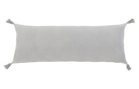 Collection by decorative pillows and more. Bianca 14x40 Lumbar Pillow Light Gray Velvet Pom Pom At Home Grey Decorative Pillow Grey Throw Pillows Long Decorative Pillow
