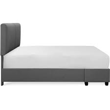 Finch Maxwell Storage Bed with Adjustable Height Headboard King Size Dark  Gray | Homesquare