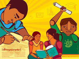 Poster celebrating Latinos & Education - I'll be on Panel w/Edward James Olmos - Favianna.com