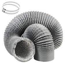 Lambro 289w dryer vent seal. 5 Inch Duct Hose By 16 Feet Eau Gray Flexible 4 Layers Aluminum Dryer Vent Tube Transition Duct Air Hose With 2 Screw Clamps Great For Hvac Duct Clothes Dryer Duct Air Duct