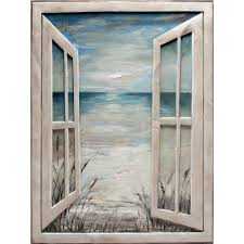 Quadro Dipinto A Mano Finestra Mare1 120x90 Cm Prezzo Online Leroy Merlin